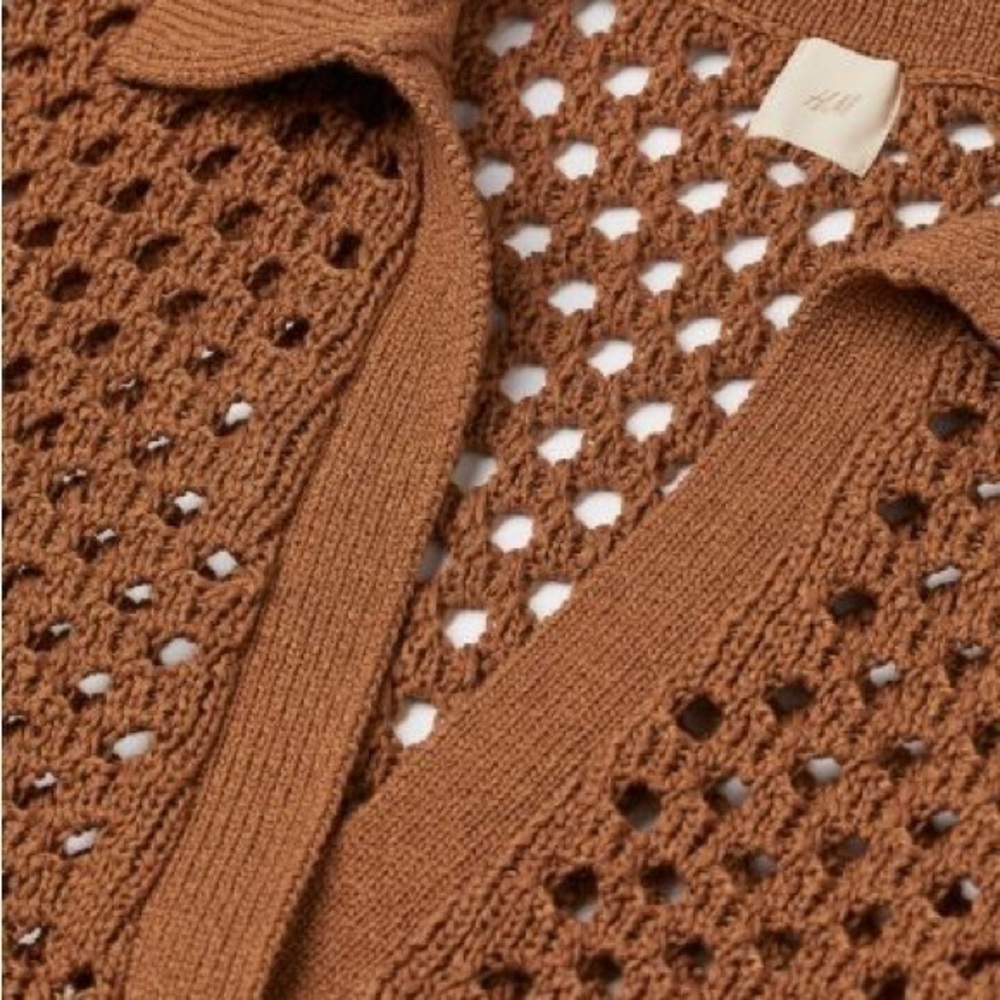 NWOT Brown Crocheted Dress - Picture 14 of 14